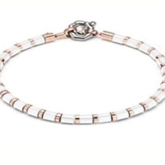 BARAKA Men's BR215151ROCB200002 Snake Collection Gold White Diamonds Bracelet